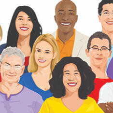 A diverse group of people